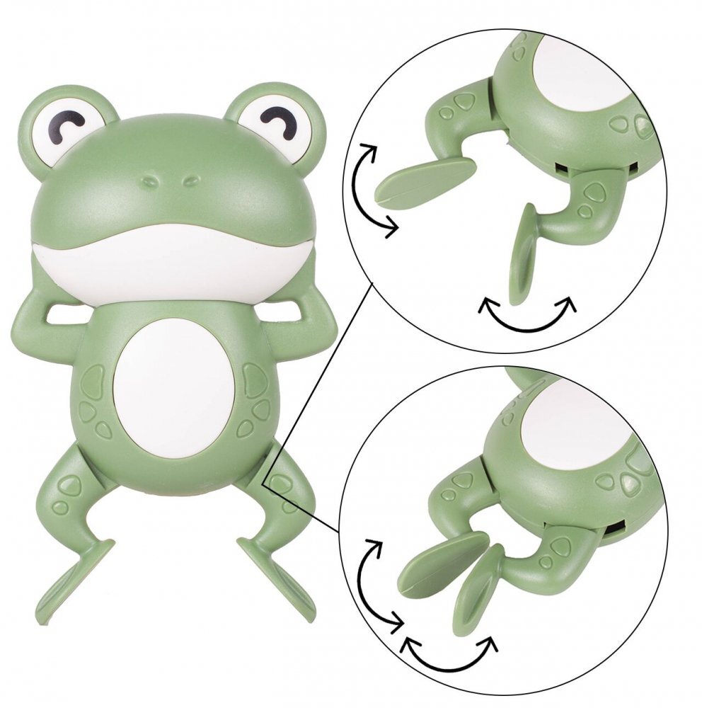 MalPlay Jucarie de baie cu cheita Swimming frog Green