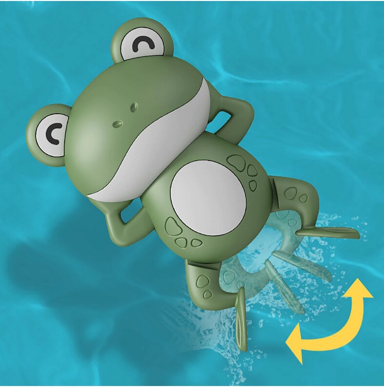 MalPlay Jucarie de baie cu cheita Swimming frog Green