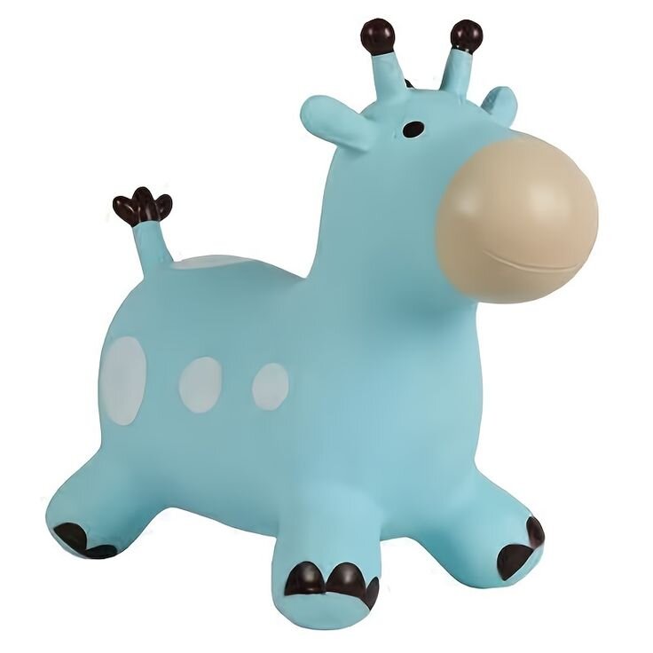 MalPlay Jucarie gonflabila din cauciuc de sarit pentru copii cu pompa inclusa utilizare versatila portabila dimensiune 46 x 55 x 25 cm blue giraffe