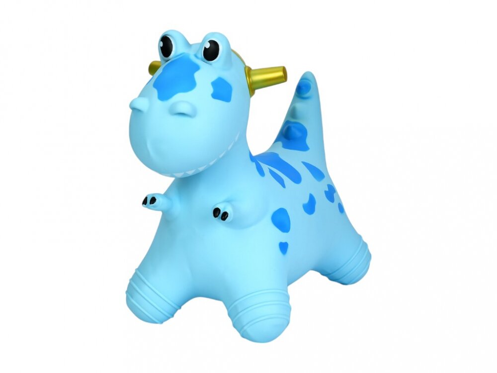 MalPlay Jucarie gonflabila pentru copii Blue Dino din cauciuc rezistent cu pompa inclusa dimensiune 50 x 52 x 26 cm
