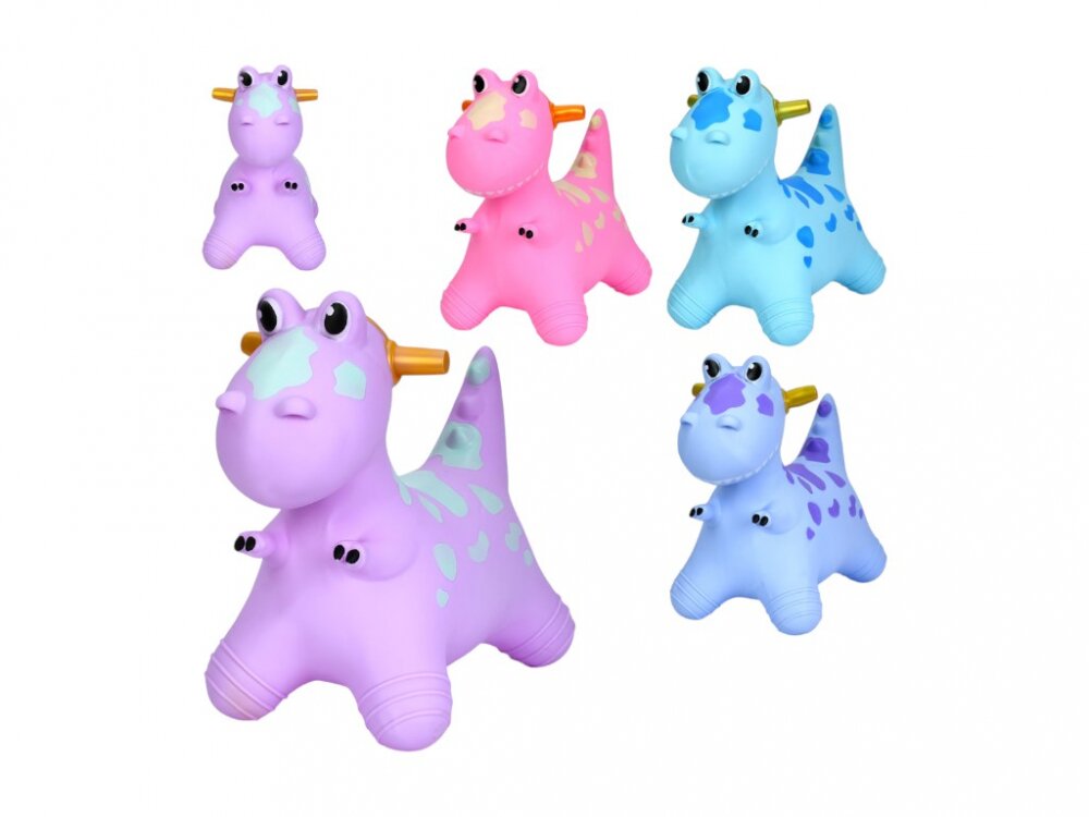 MalPlay Jucarie gonflabila pentru copii Purple Dino din cauciuc rezistent cu pompa inclusa dimensiune 50 x 52 x 26 cm