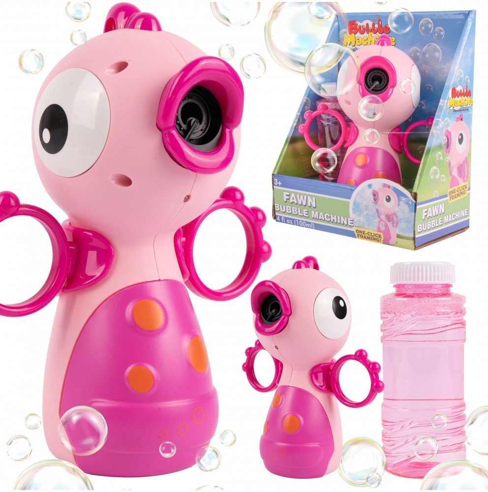 MalPlay Jucarie pentru baloane de sapun cu sunete si lumini Puisor Roz