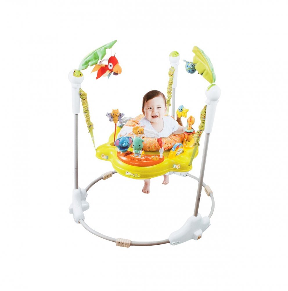 MalPlay Jumper interactiv pentru bebelusi scaun reglabil efectele sonore husa detasabila