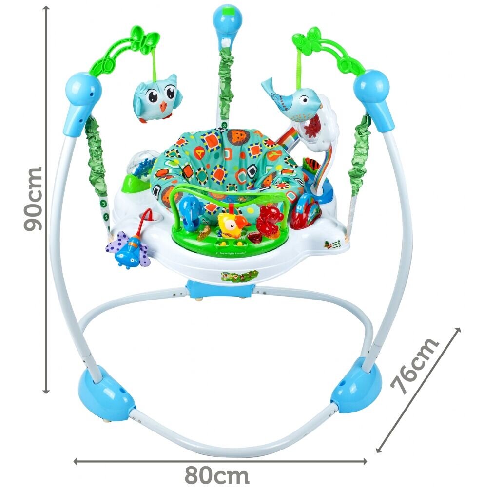 MalPlay Jumper interactiv pentru copii Blue cu sunete lumini si scaun rotativ 360