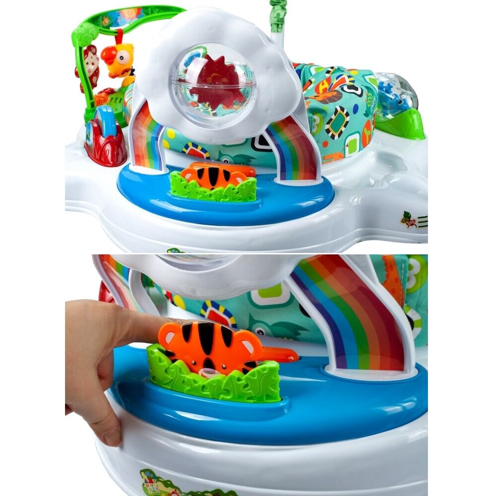 MalPlay Jumper interactiv pentru copii Blue cu sunete lumini si scaun rotativ 360