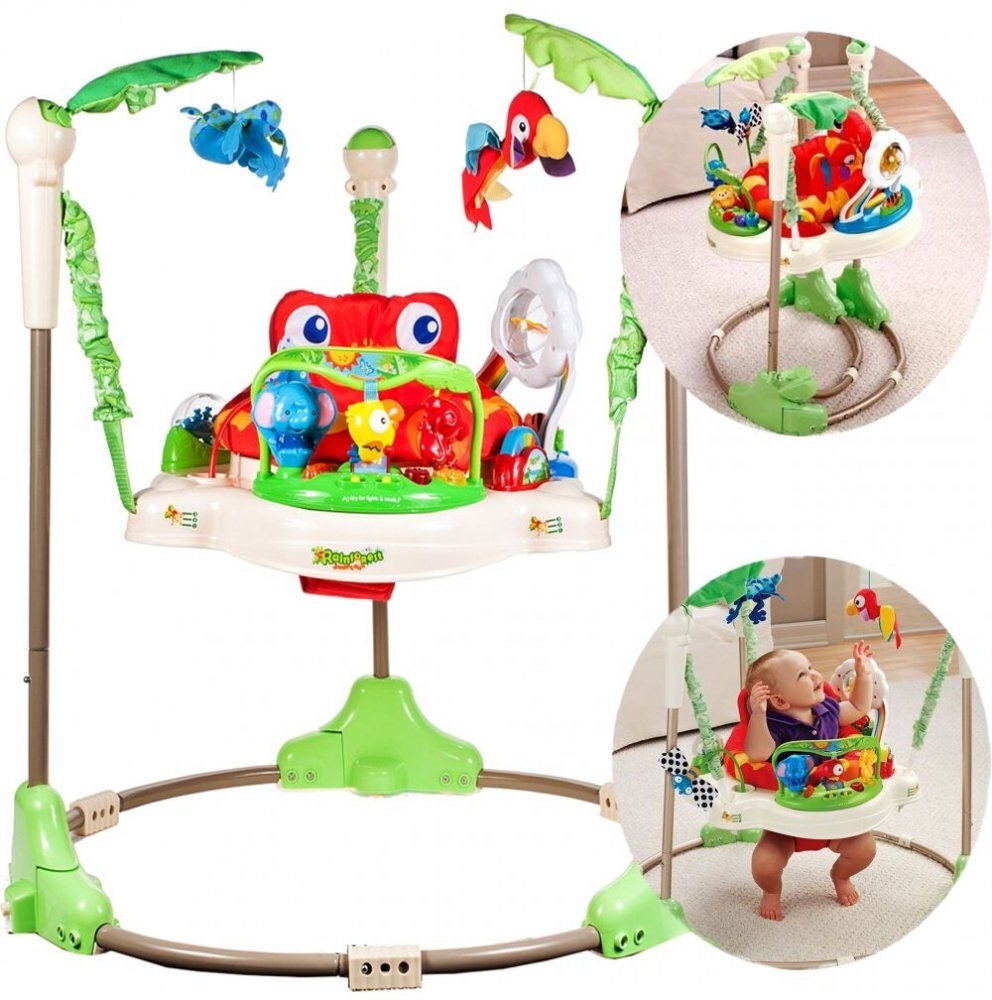 MalPlay Jumper interactiv pentru copii cu inaltime reglabila Tropical Forest