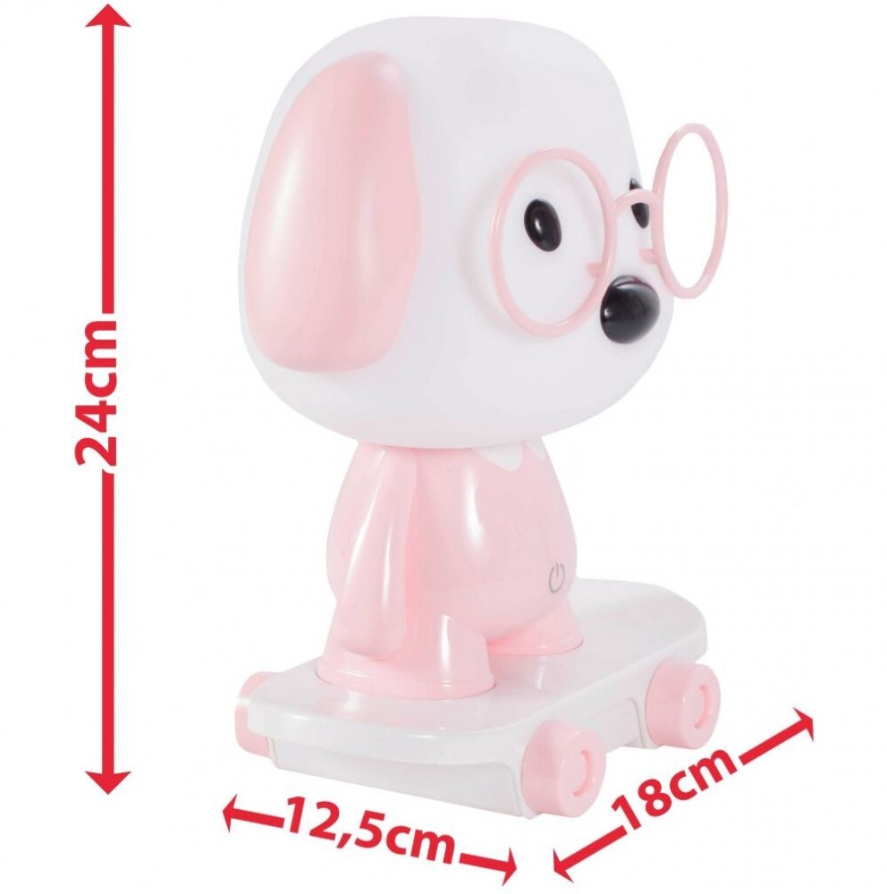 MalPlay Lampa de veghe cu LED pentru copii Doggie Black