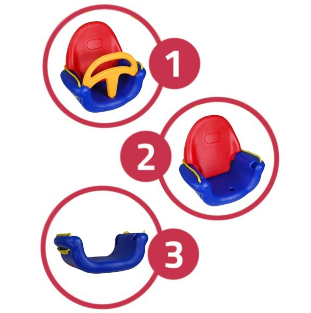 MalPlay Leagan pentru copii cu spatar Convertibil 3 in 1