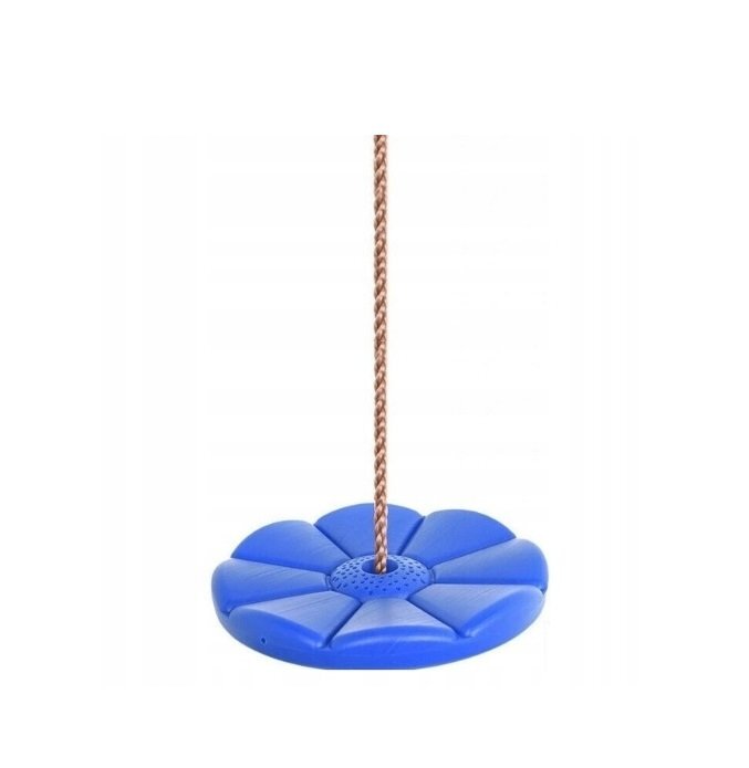MalPlay Leagan pentru copii diametru disc 27.5cm din plastic funie 210 cm Blue Flower