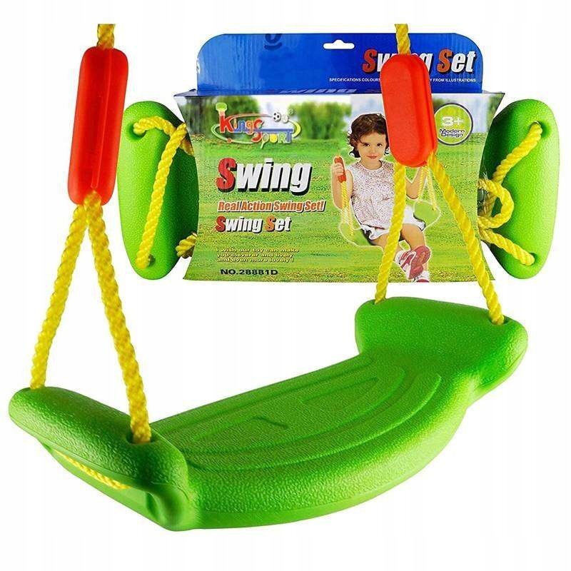 MalPlay Leagan pentru copii Green Kingsport din plastic dimensiune 41 x 17.5 x 11 cm