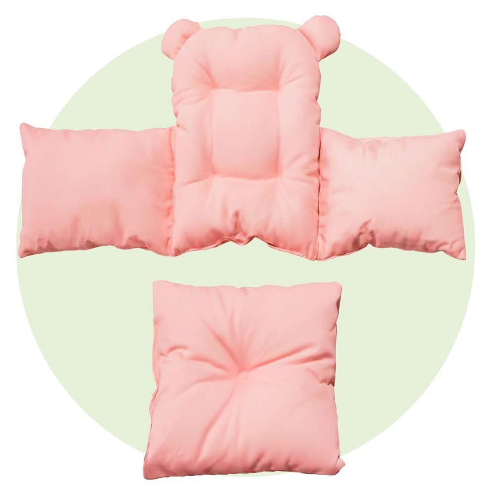 MalPlay Leagan suspendat pentru bebelusi Malo Pink cu pernute confortabile si centuri de siguranta din panza bumbac design versatil varsta 12-36 luni maxim 60 kg