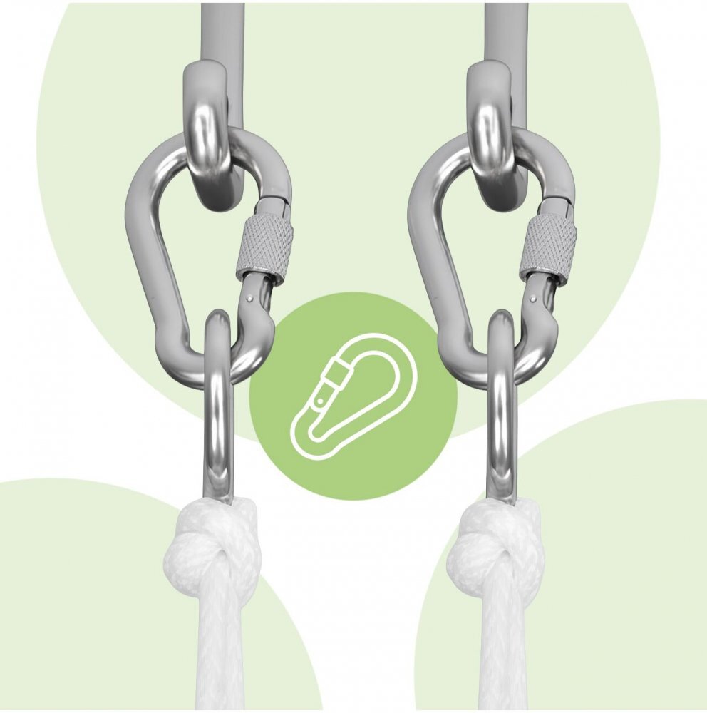 MalPlay Leagan suspendat pentru bebelusi Malo Wave Grey cu pernute confortabile si centuri de siguranta din panza bumbac design versatil varsta 12-36 luni maxim 60 kg