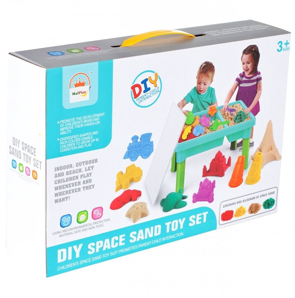 MalPlay Masuta de joaca pentru apa si nisip cu accesorii incluse Space Sand