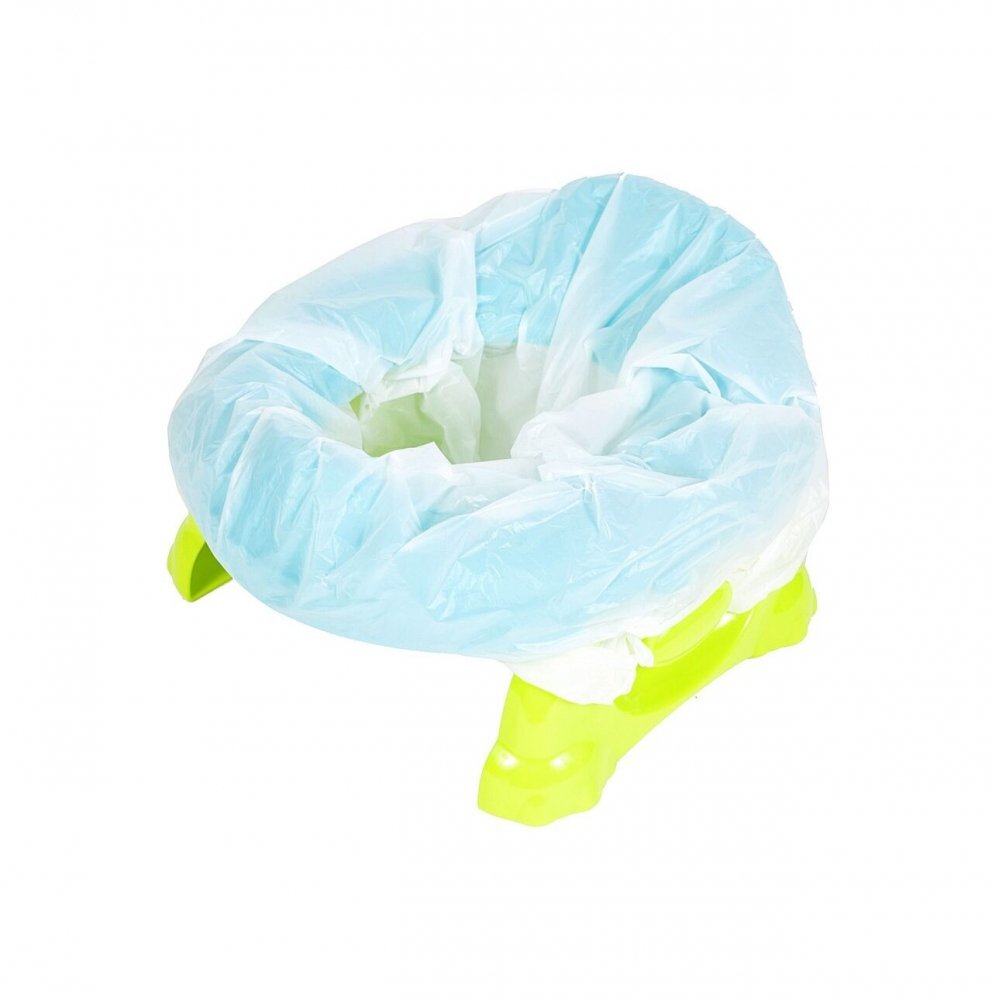 MalPlay Olita de calatorie 2 in 1 pentru copii Blue design ergonomic portabila si pliabila 17 x 25 x 27.5 cm