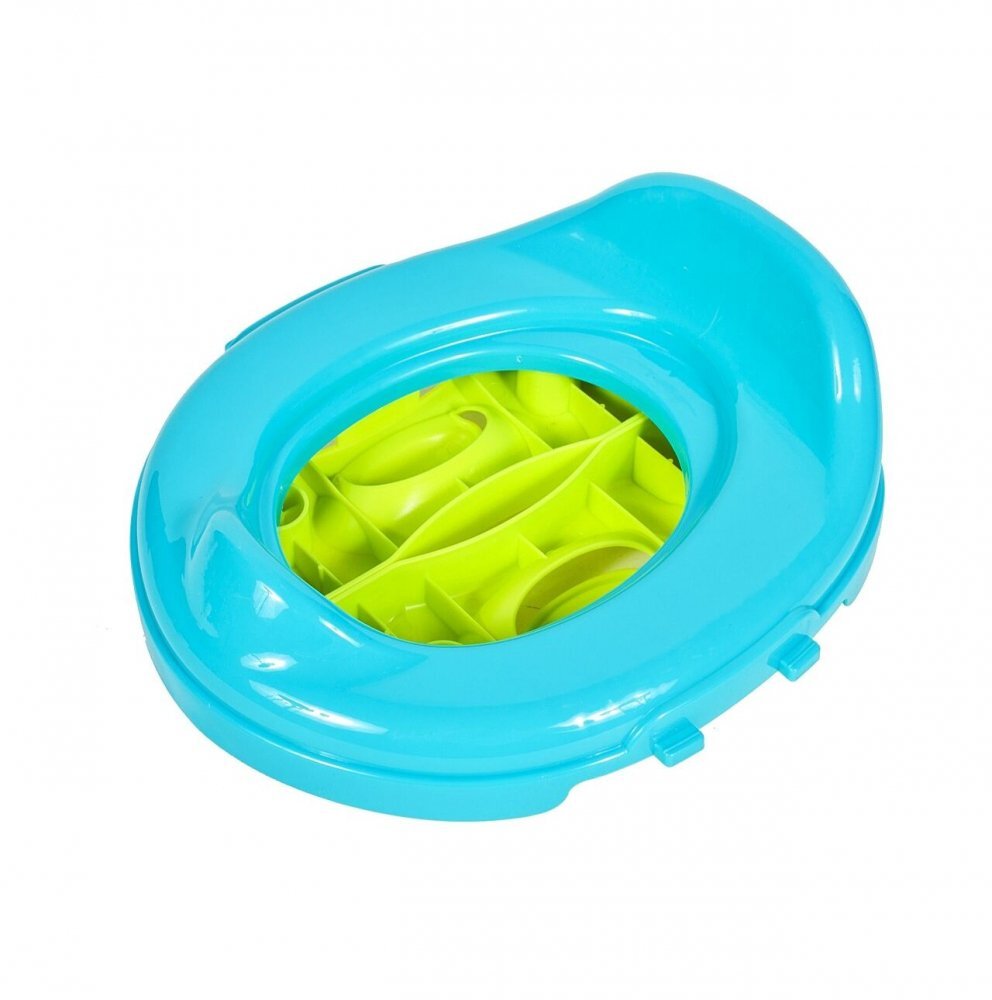 MalPlay Olita de calatorie 2 in 1 pentru copii Blue design ergonomic portabila si pliabila 17 x 25 x 27.5 cm