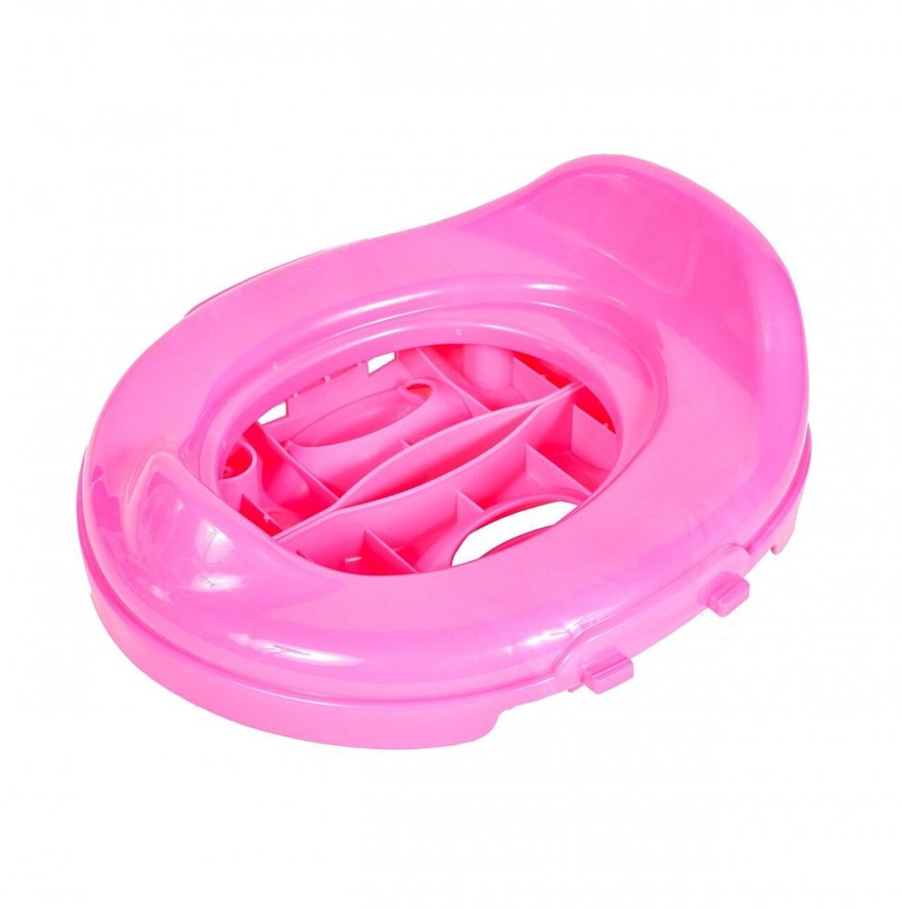 MalPlay Olita de calatorie 2 in 1 pentru copii Pink design ergonomic portabila si pliabila 17 x 25 x 27.5 cm