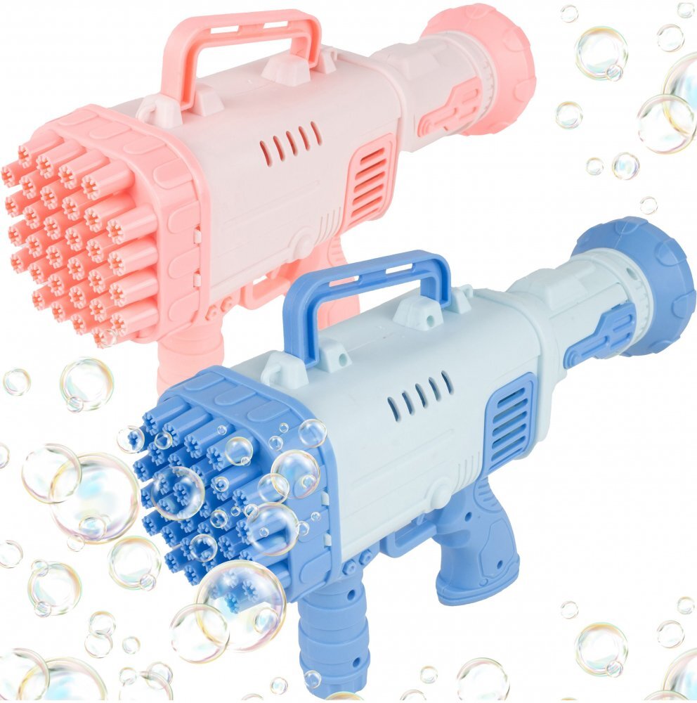 MalPlay Pistol pentru Baloane de Sapun cu 32 de duze generatoare 27.5 x 15.5 x 7.5 cm Bubble Gun Blue
