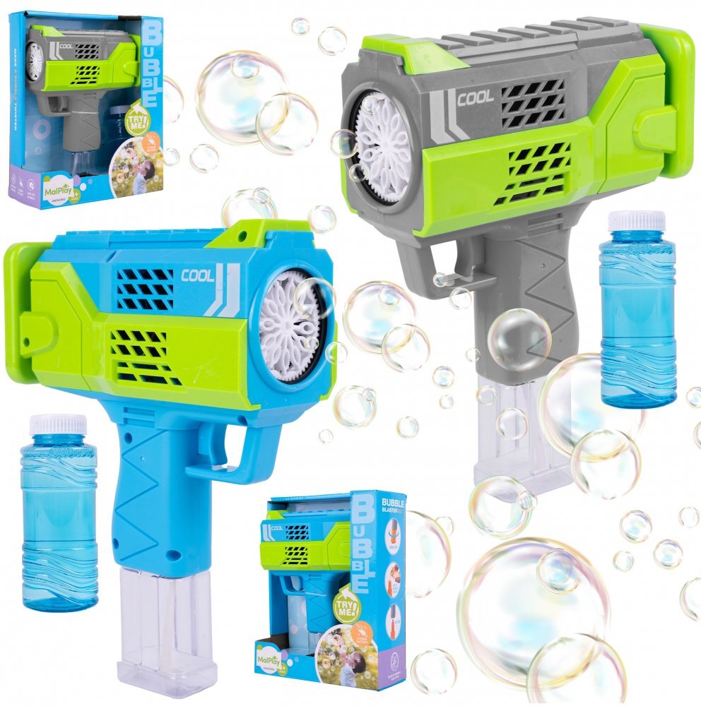 MalPlay Pistol pentru baloane de sapun cu lumini Bubble Blue