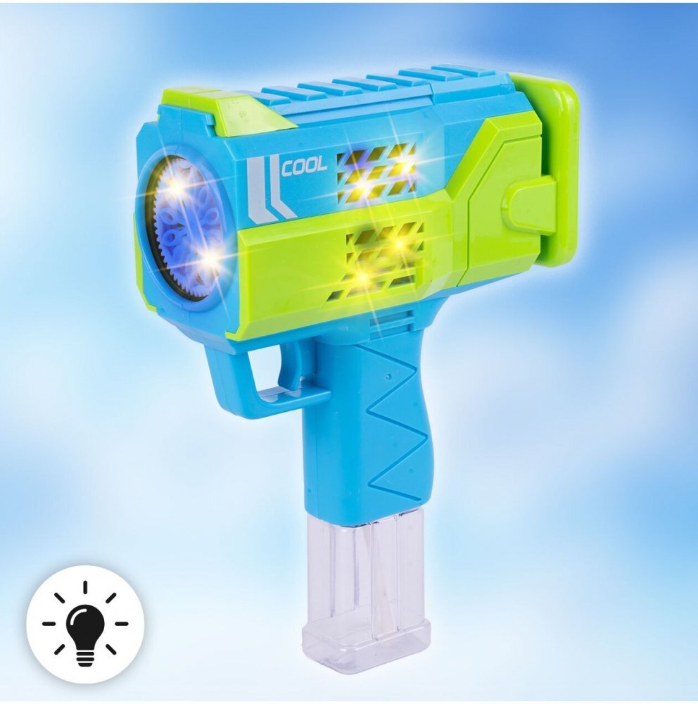 MalPlay Pistol pentru baloane de sapun cu lumini Bubble Blue