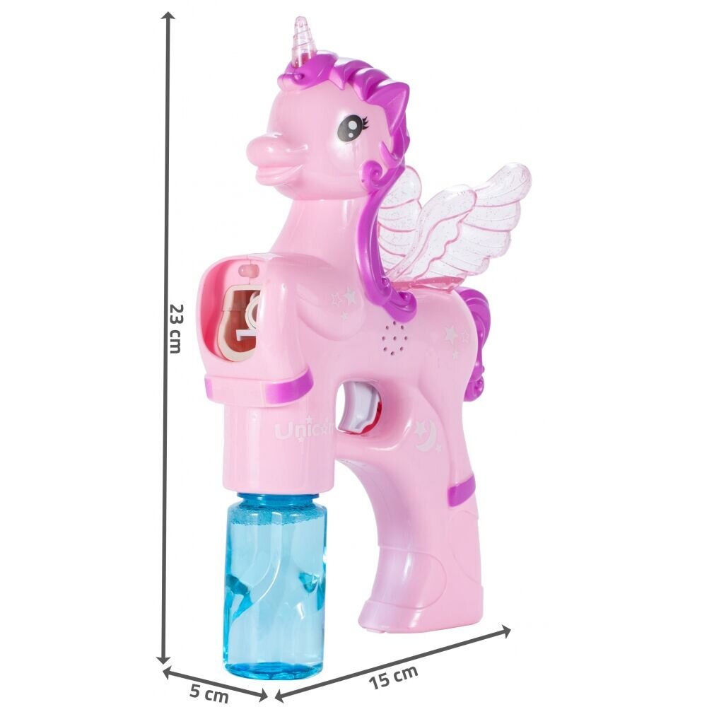 MalPlay Pistol pentru baloane de sapun cu lumini Unicorn Roz