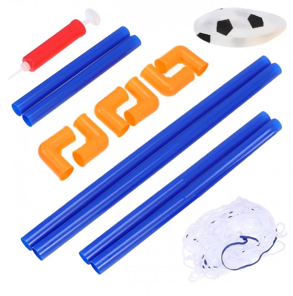MalPlay Poarta de fotbal 2 in 1 pentru copii cu minge si pompa incluse dimensiune 62.5 x 50.5 x 38 cm