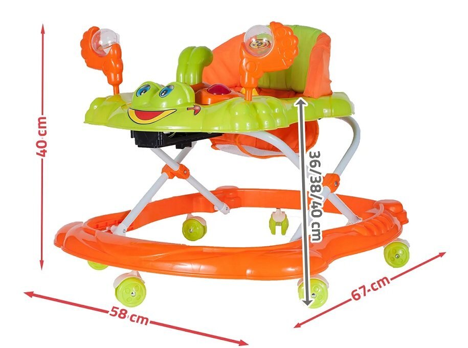 MalPlay Premergator cu sunete si lumini Crab YellowBlue