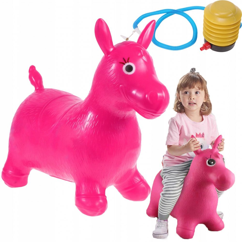 MalPlay Saritor gonflabil Ponei Pink cu pompa inclusa cauciuc durabil greutate admisa 40 kg