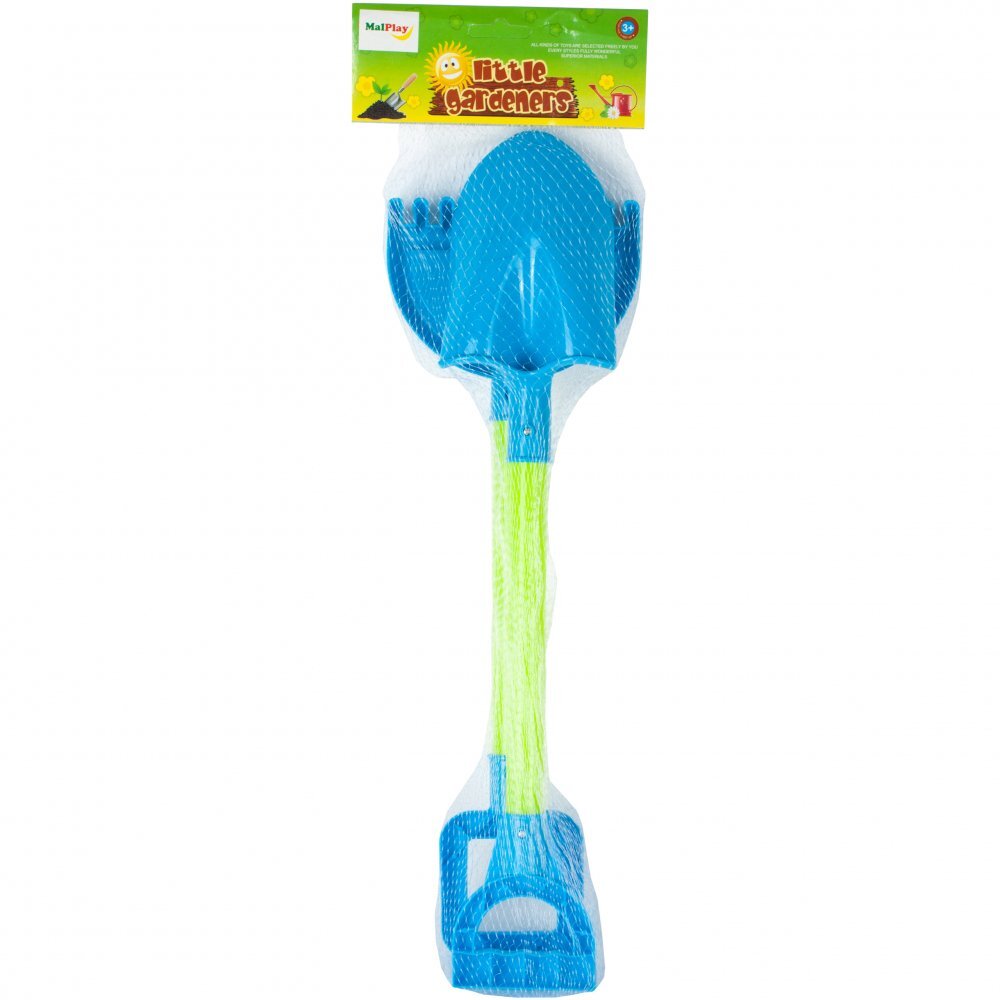 MalPlay Set 2 ustensile de joaca pentru nisip Lopata si Grebla Blue