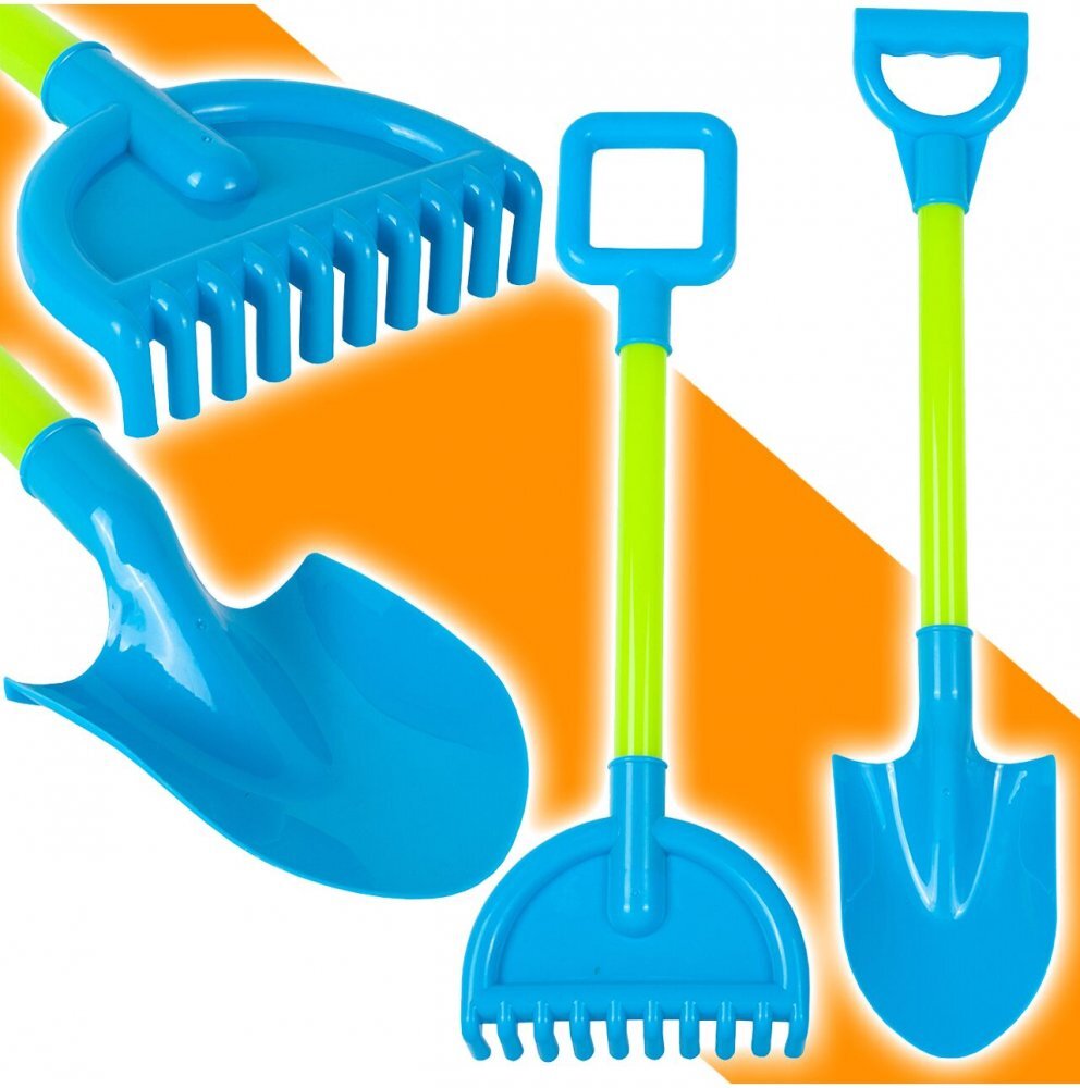 MalPlay Set 2 ustensile de joaca pentru nisip Lopata si Grebla Blue