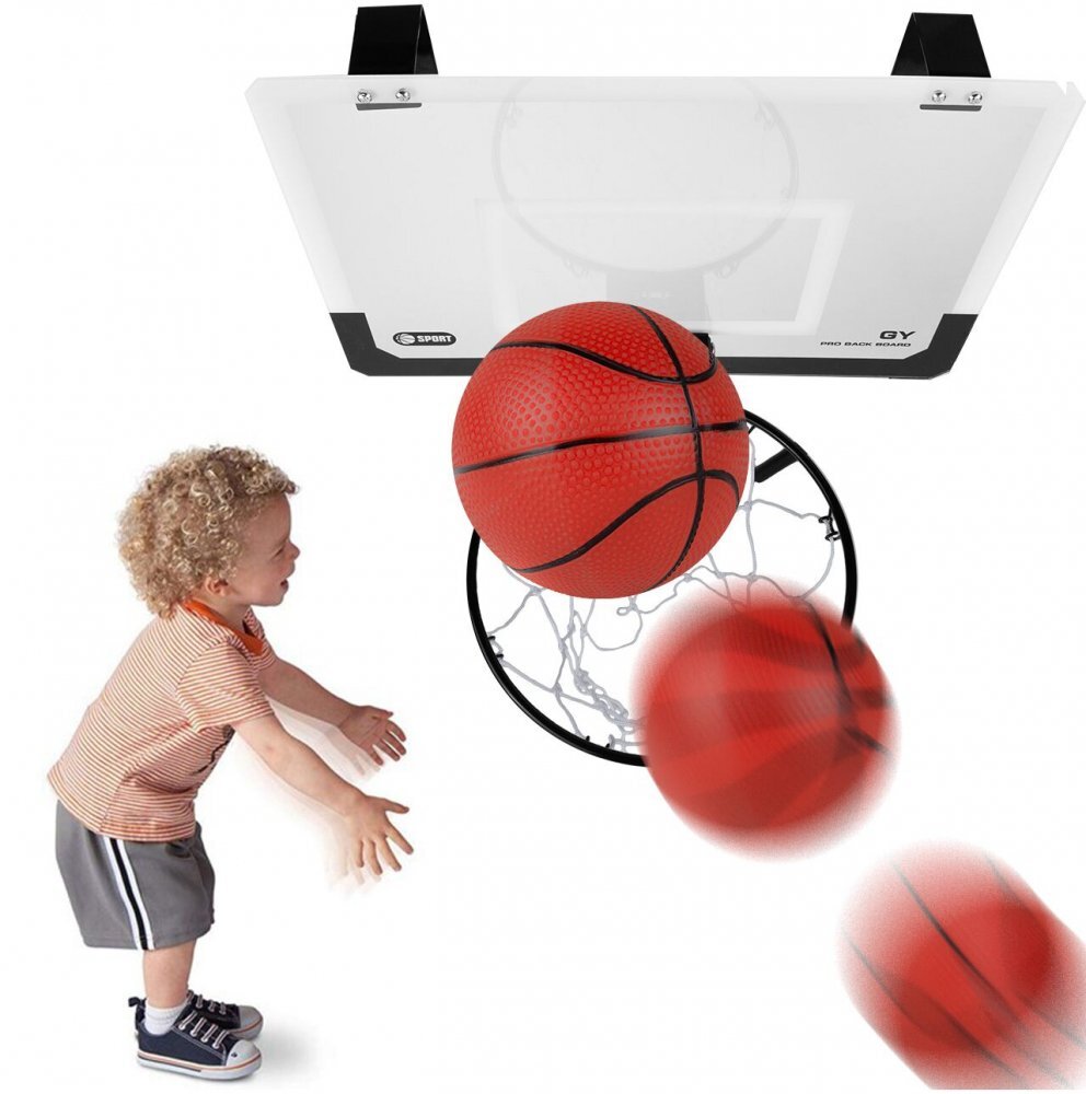 MalPlay Set cos de baschet cu minge si pompa inclusa pentru copii Sport