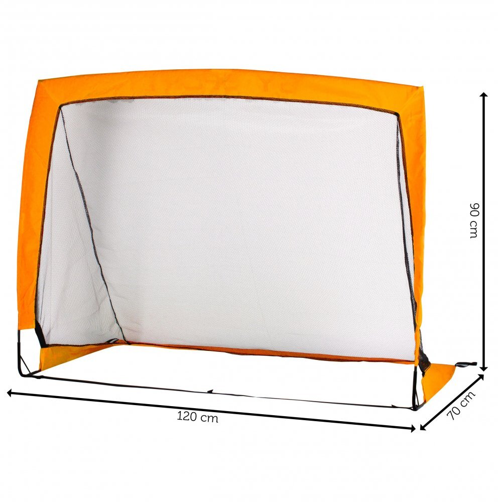 MalPlay Set de fotbal cu Poarta XL pliabila minge si pompa inclusa 120 x 90 cm Orange