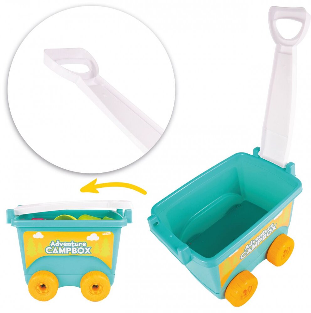 MalPlay Set de joaca pentru copii carucior cu accesorii pentru nisip si gradina
