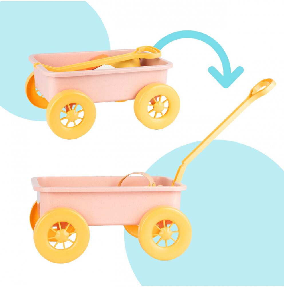 MalPlay Set de joaca pentru nisip Pastel Pink cu carucior si accesorii specifice incluse