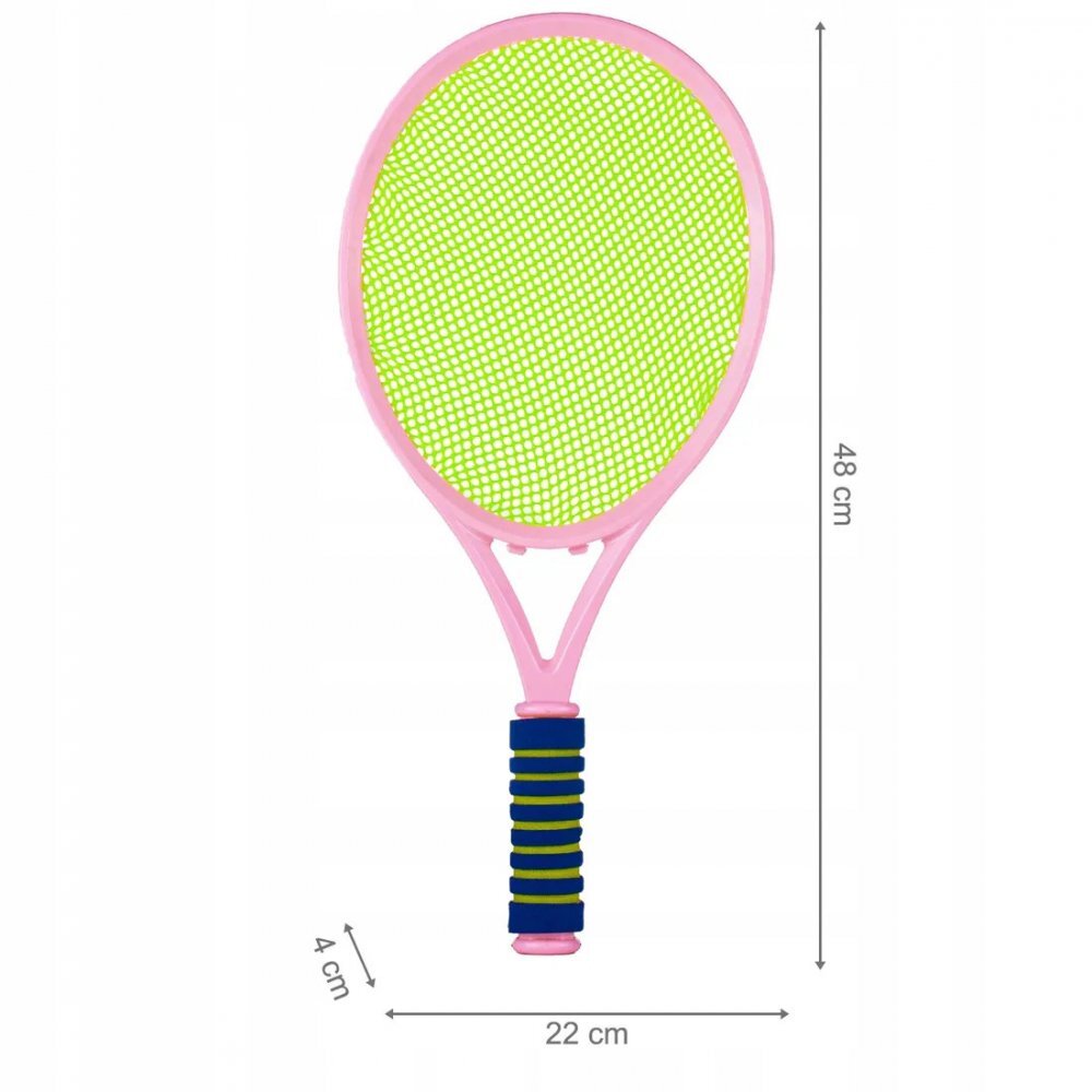 MalPlay Set de tenis si badminton pentru copii cu 2 palete 22 x 48cm minge si fluturas