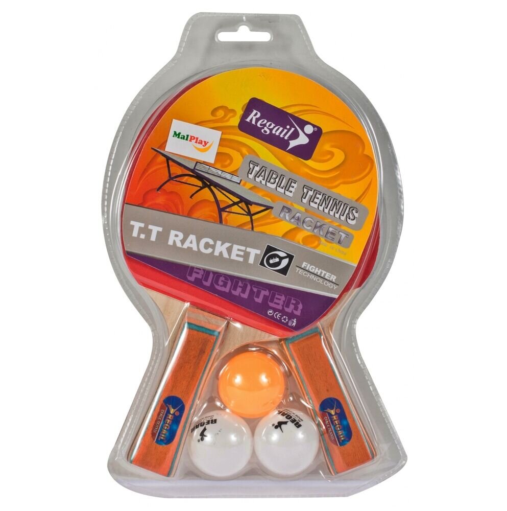 MalPlay Set doua palete ping-pong cu 3 mingi incluse