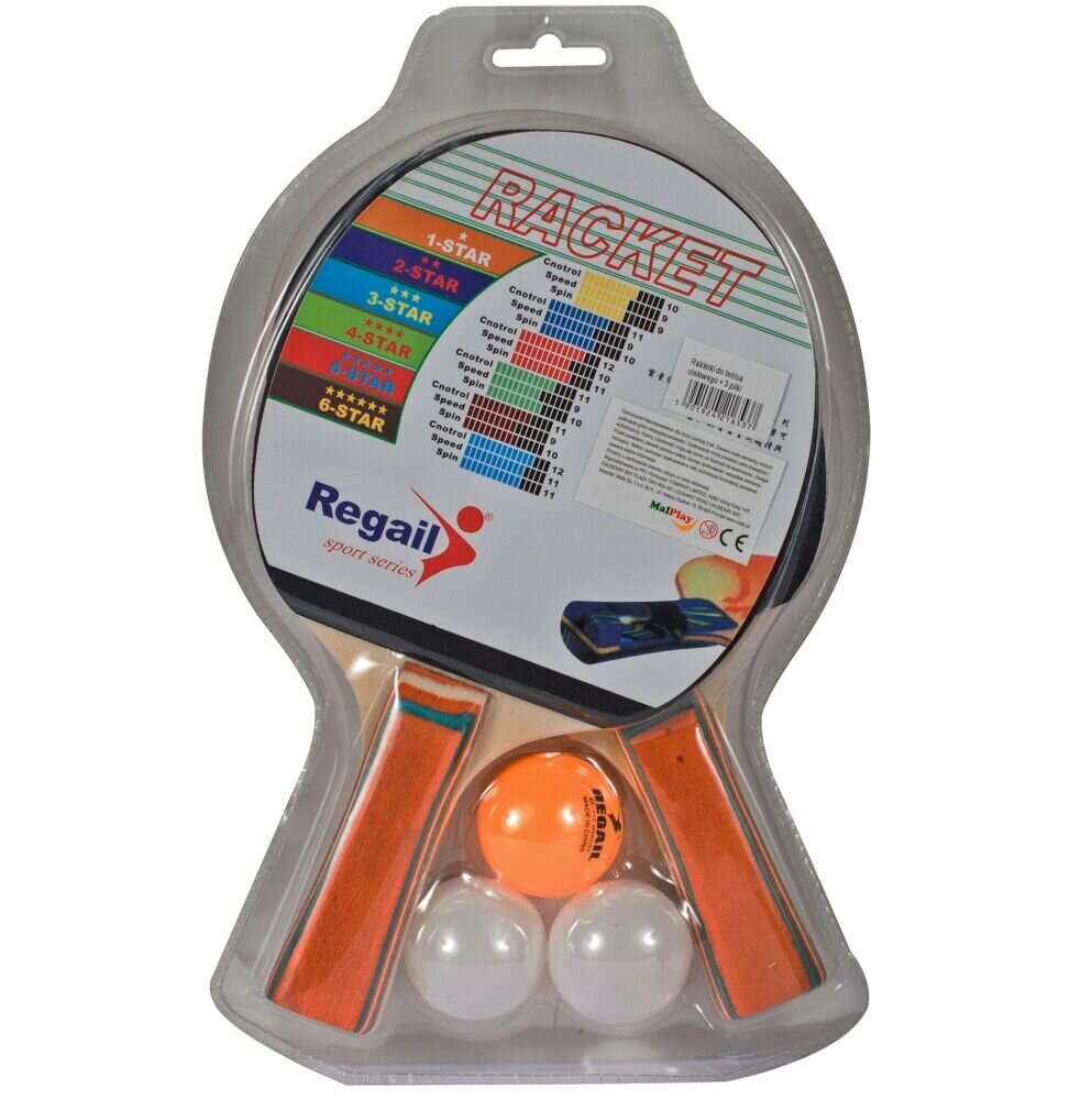 MalPlay Set doua palete ping-pong cu 3 mingi incluse