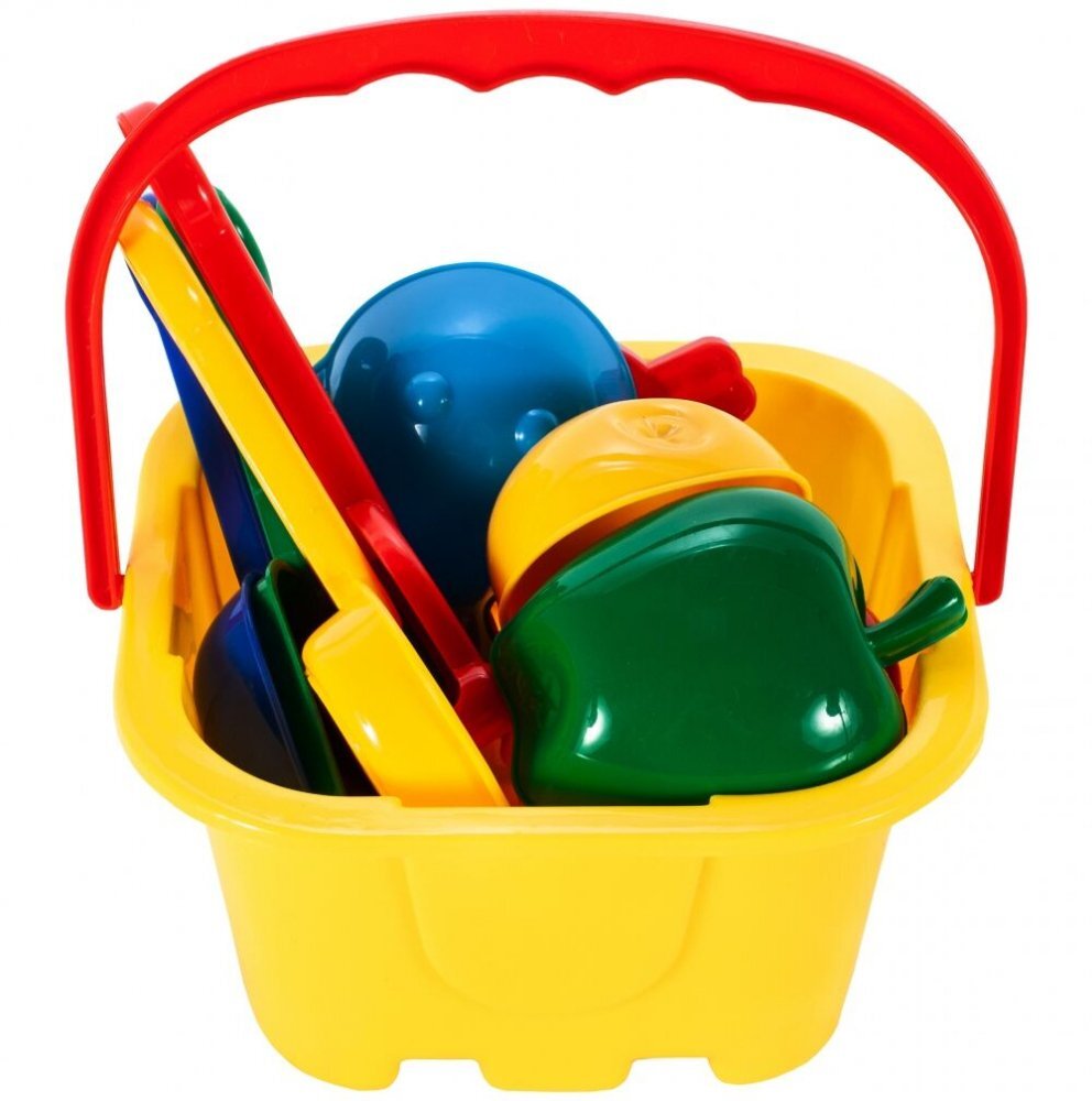 MalPlay Set pentru nisip cu 10 accesorii Galben