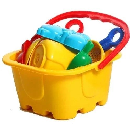 MalPlay Set pentru nisip cu 10 accesorii Galben