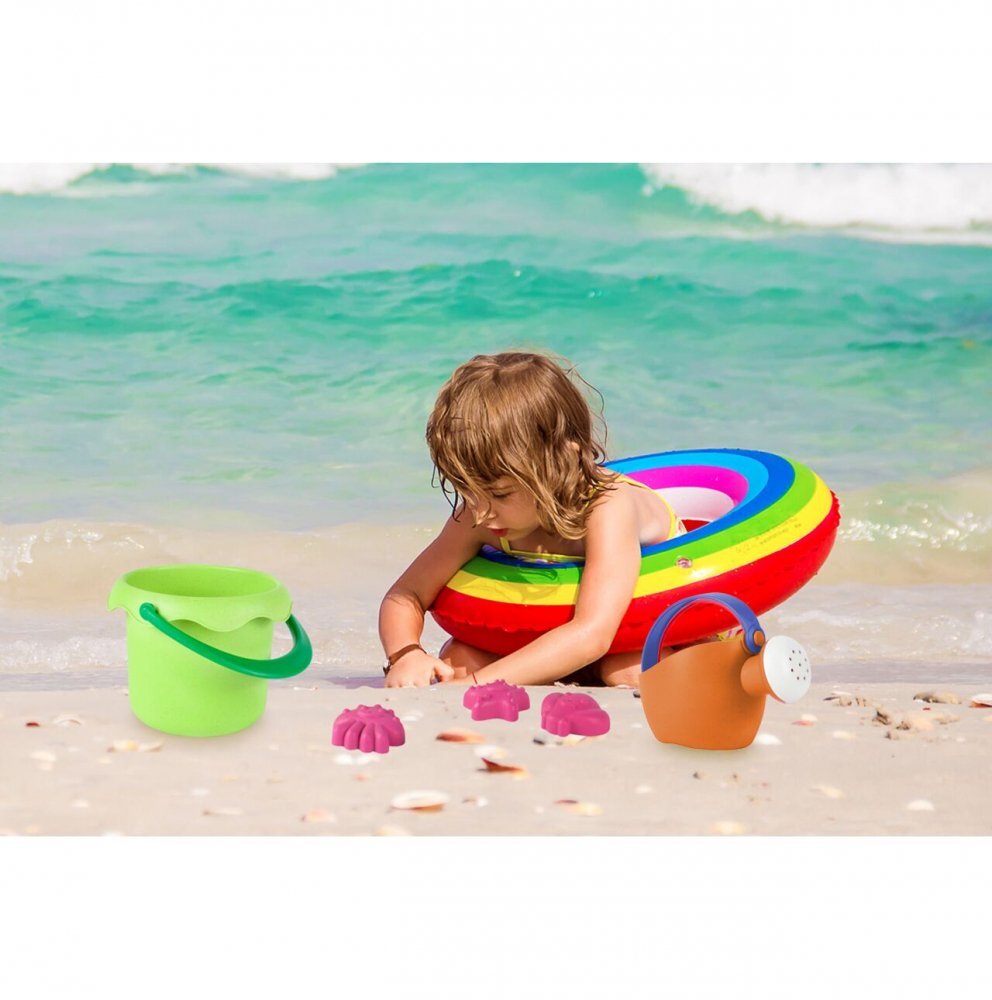 MalPlay Set pentru nisip galetusa cu stropitoare si 5 accesorii Verde