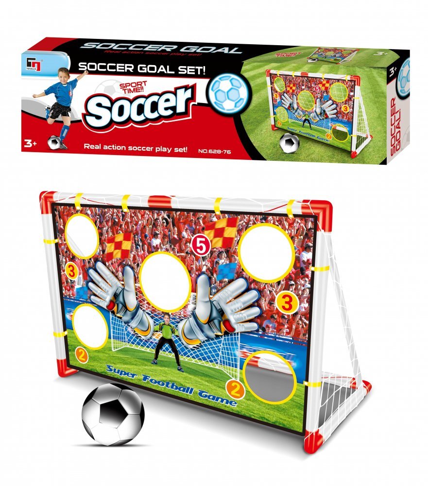 MalPlay Set poarta de fotbal cu perete pentru copii 120 x 51 x 77 cm