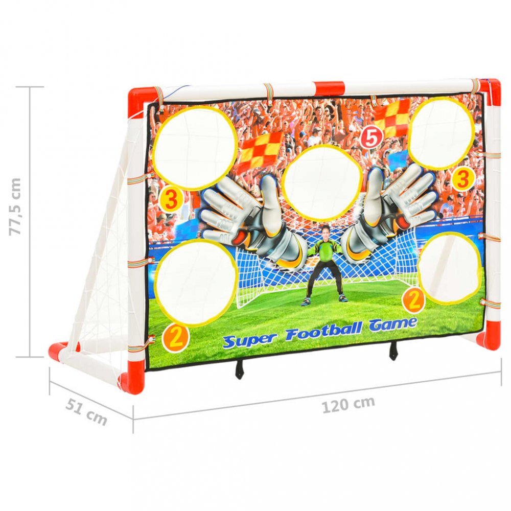 MalPlay Set poarta de fotbal cu perete pentru copii 120 x 51 x 77 cm