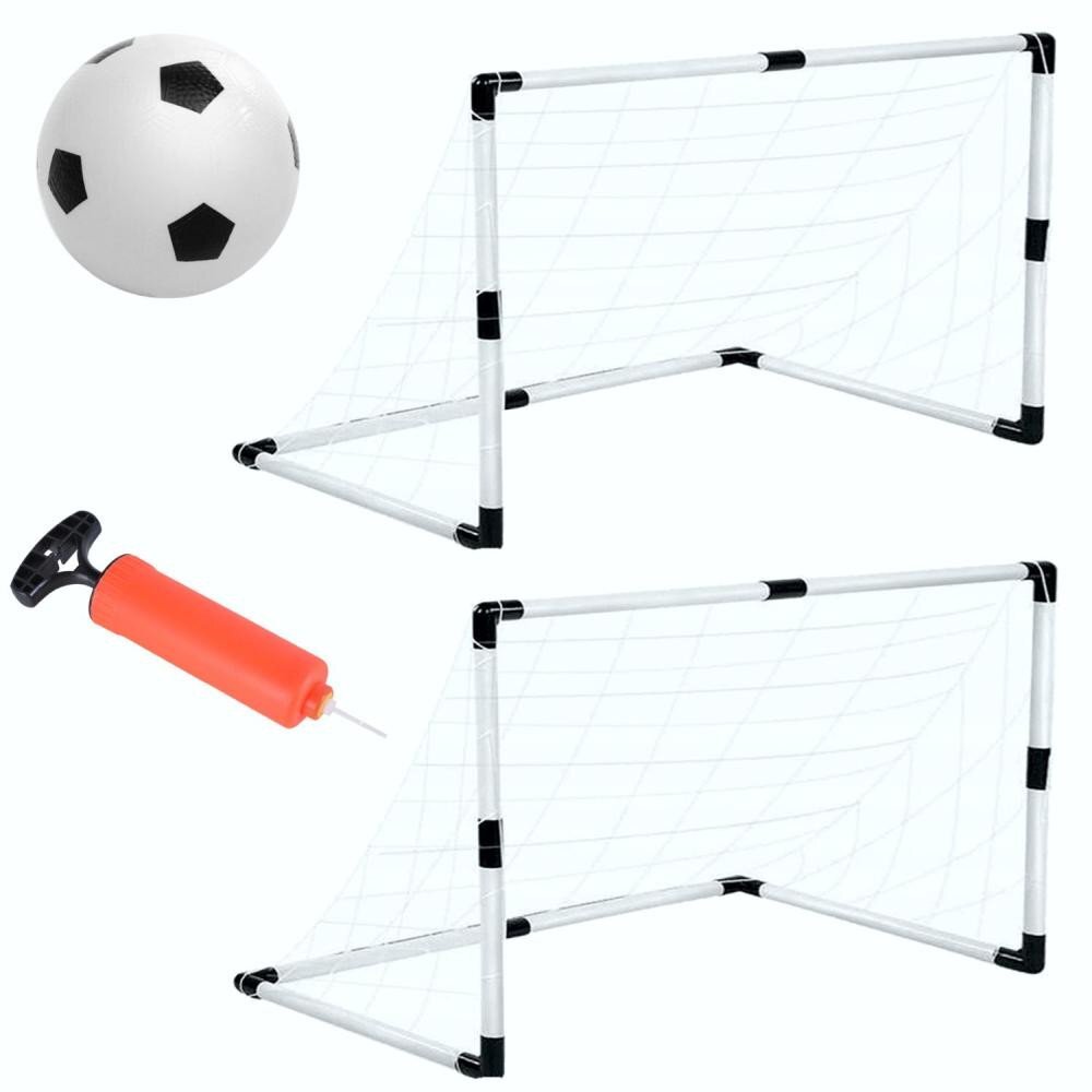 MalPlay Set porti de fotbal 2 in 1 pentru copii cu minge si pompa incluse
