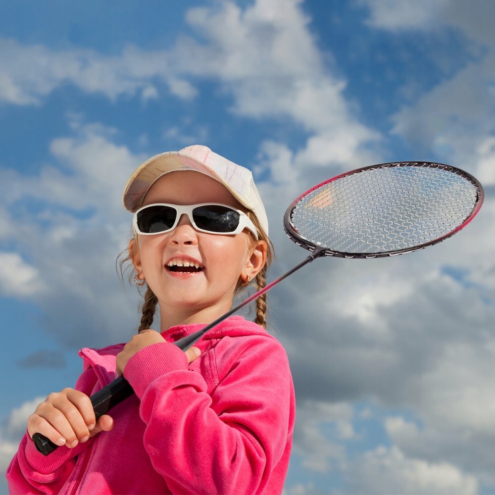 MalPlay Set Rachete de badminton cu fluturasi si husa Red