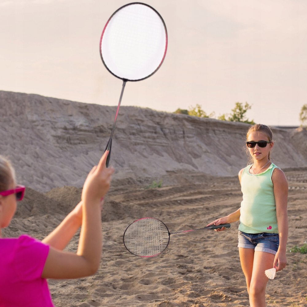 MalPlay Set Rachete de badminton cu fluturasi si husa Red