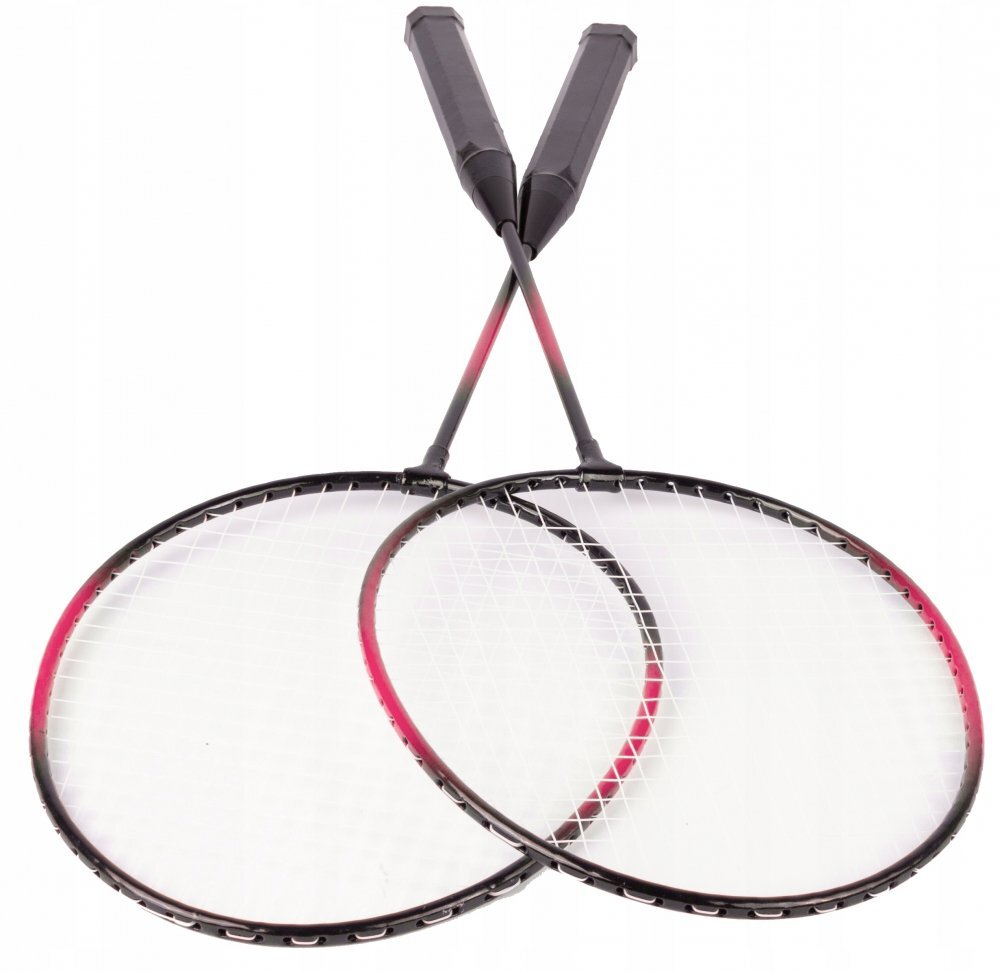 MalPlay Set Rachete de badminton cu fluturasi si husa Red