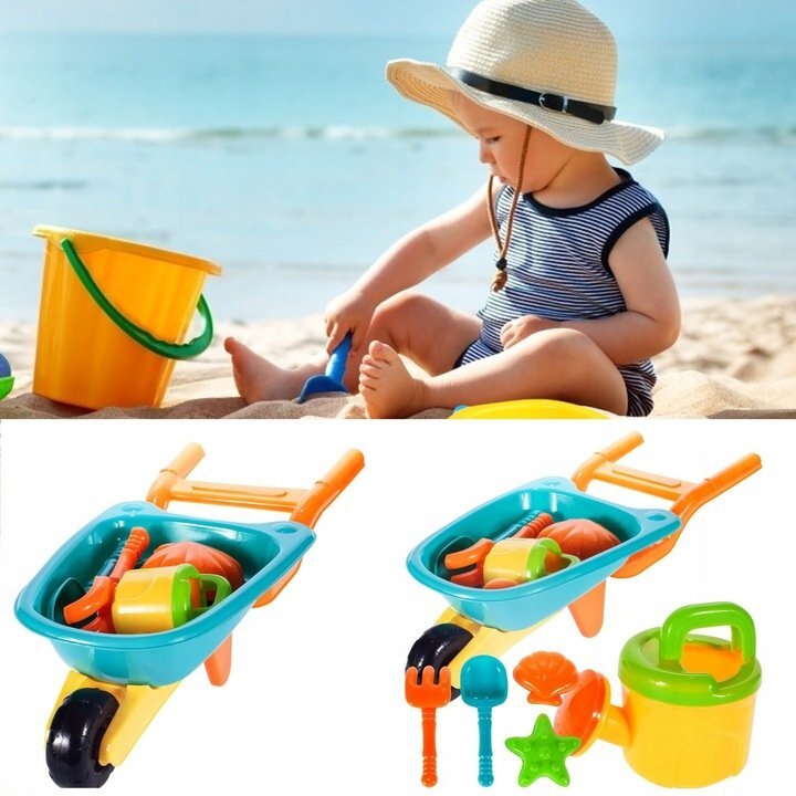MalPlay Set roaba cu 6 jucarii de nisip