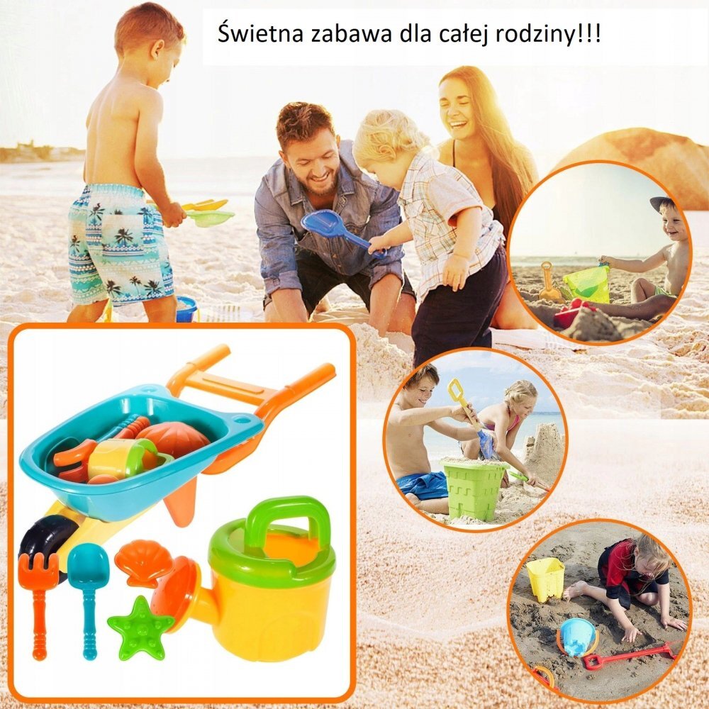 MalPlay Set roaba cu 6 jucarii de nisip