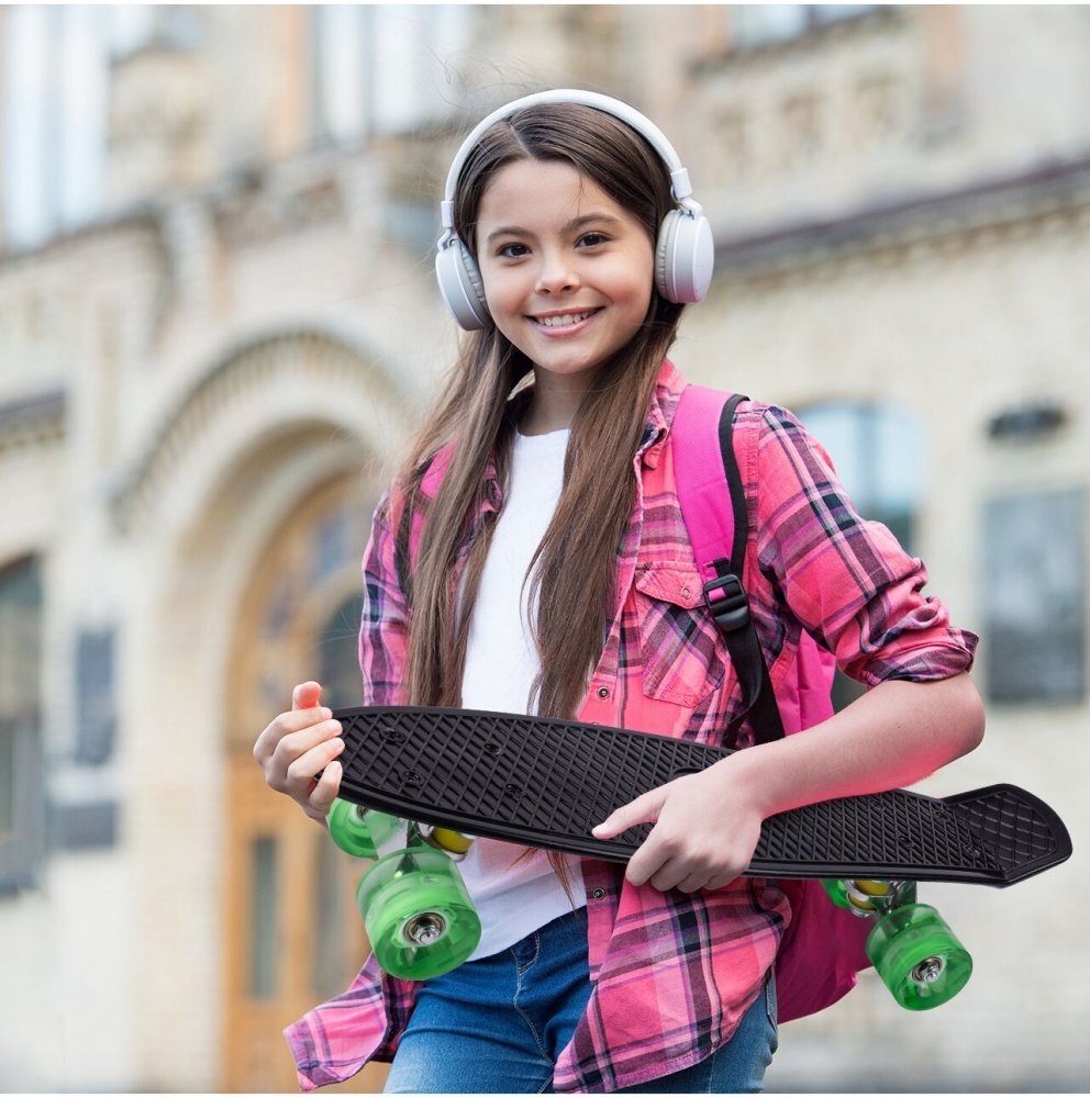 MalPlay Skateboard cu led-uri pentru copii 56x15cm Black