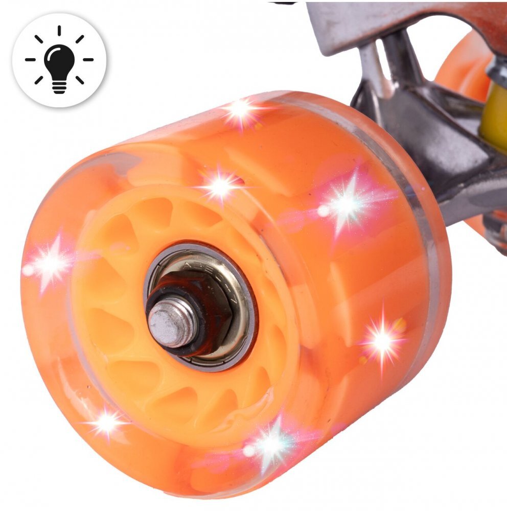 MalPlay Skateboard cu platforma antiderapanta si roti luminoase LED 71x20 cm multicolor