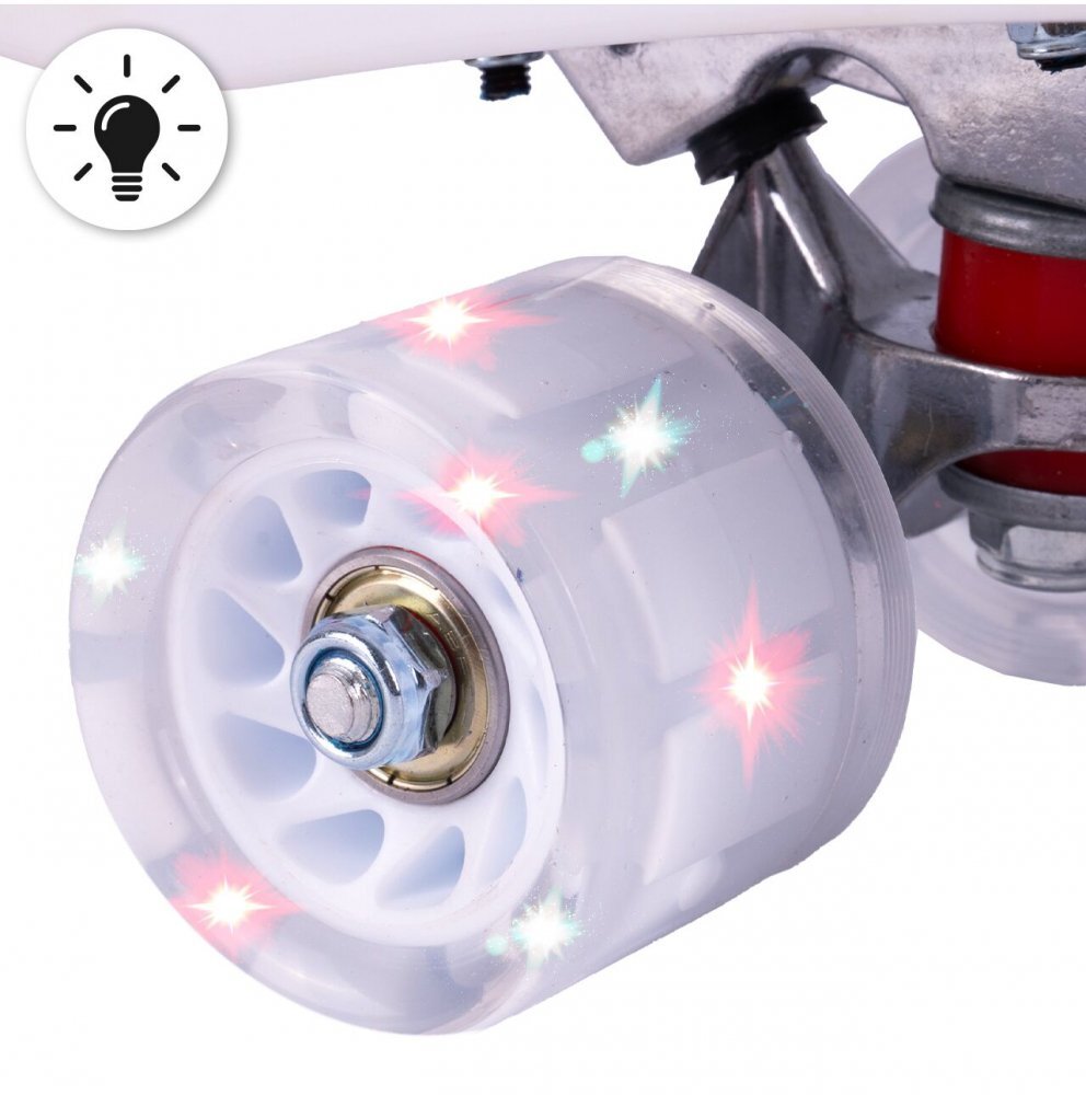 MalPlay Skateboard pentru copii cu roti LED luminoase si maner